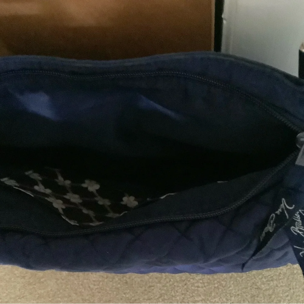 Quilted Navy Crossbody Bag with Adjustable Strap - Women's Crossbody - Picture 4 of 7